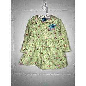 Vintage Blues Clues Girls Dress Tunic Green Floral Size 3T